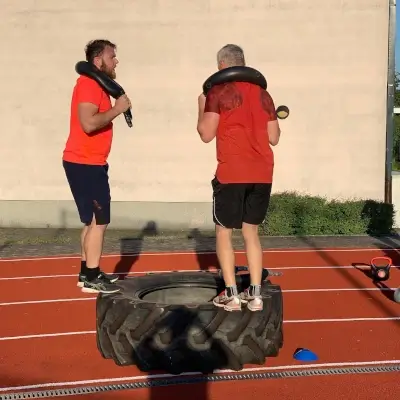 výstup na pneumatiku se zátěží